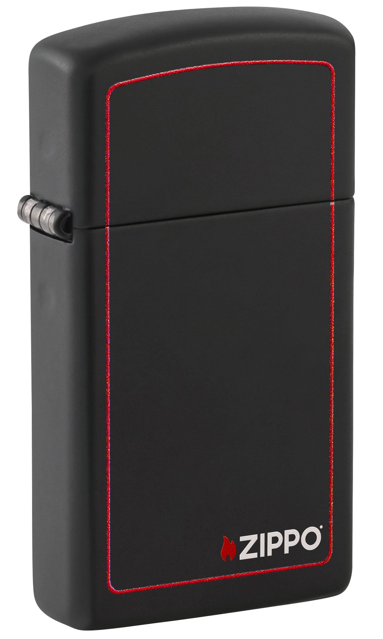 Slim Black Matte with Red Border