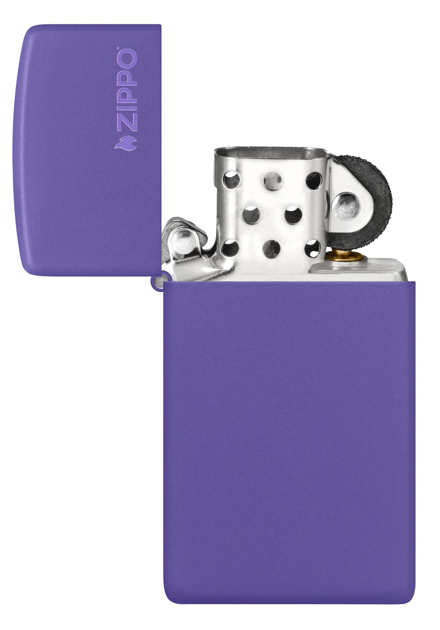 Slim Purple Matte Zippo Logo - Image 4