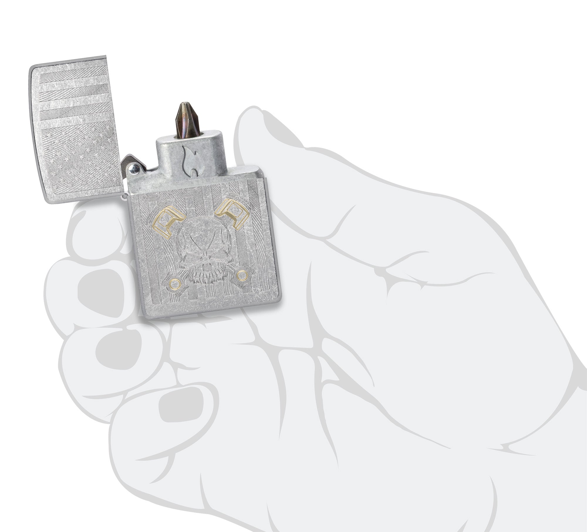 Bit Safe Screwdriver with American Skull Design - Image 3