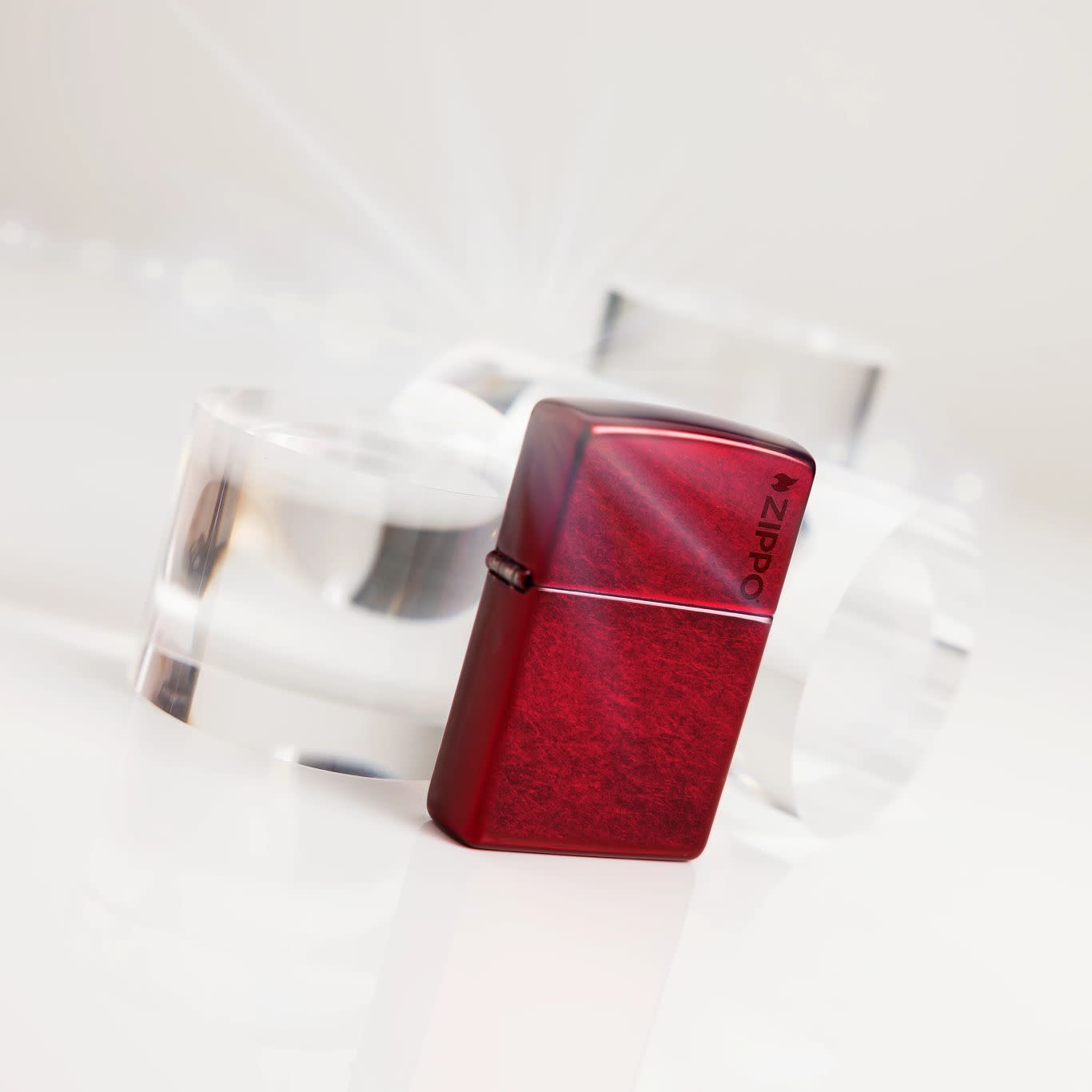 Alternative view of Classic Candy Apple Red Zippo Logo