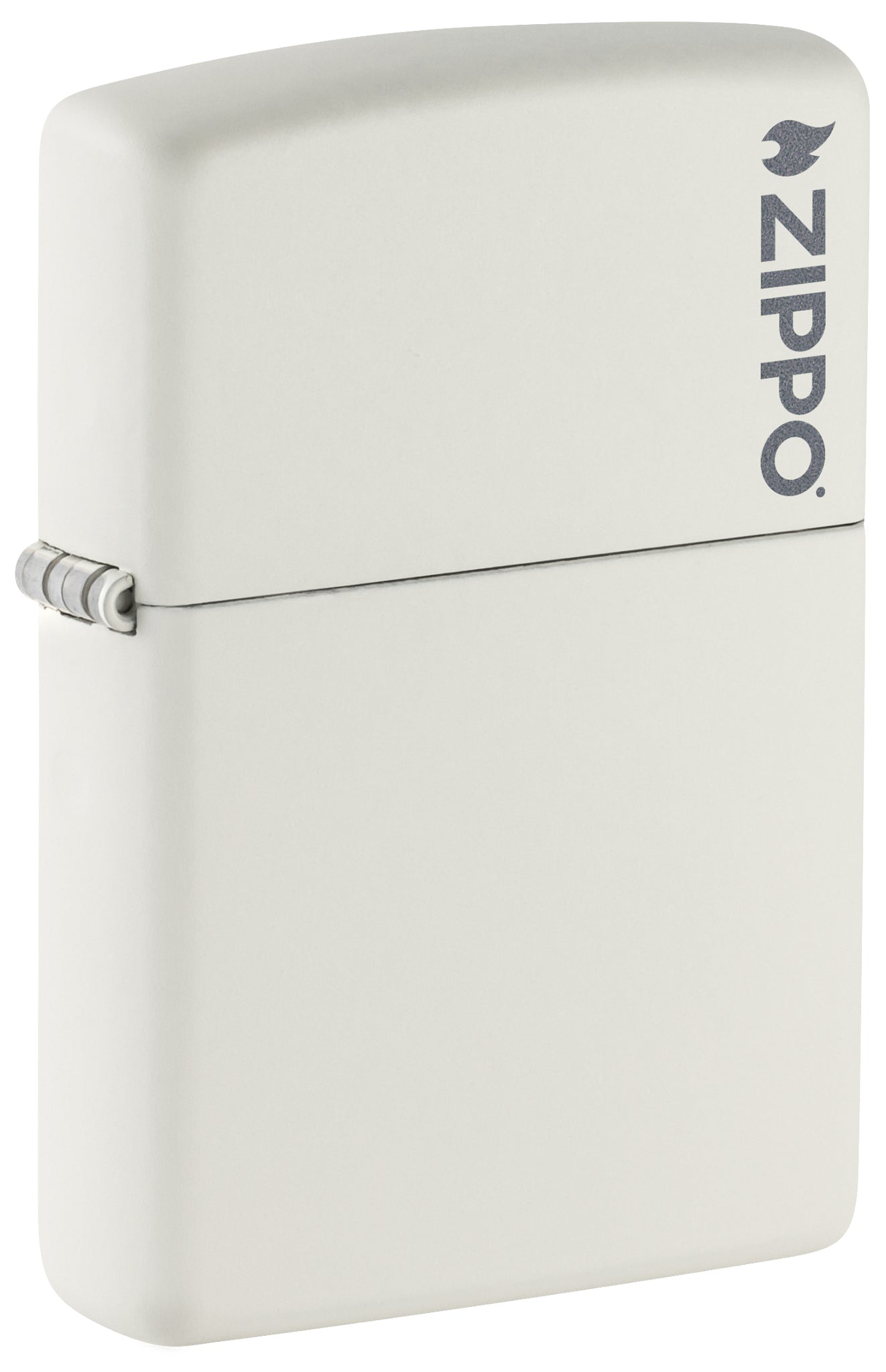 Classic White Matte Zippo Logo