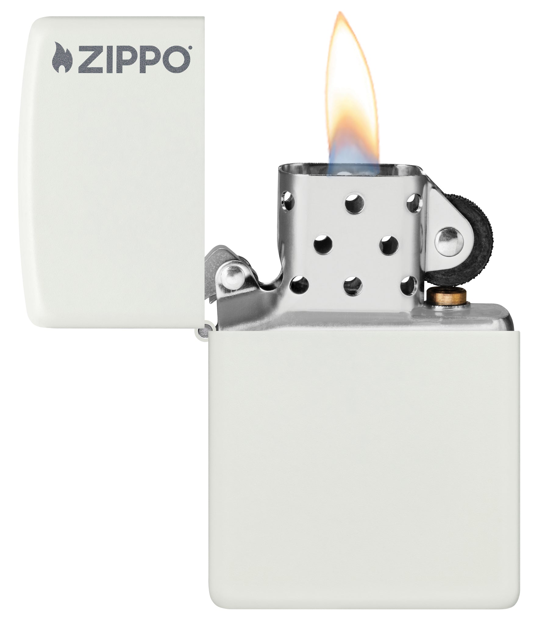 Classic White Matte Zippo Logo - Image 3