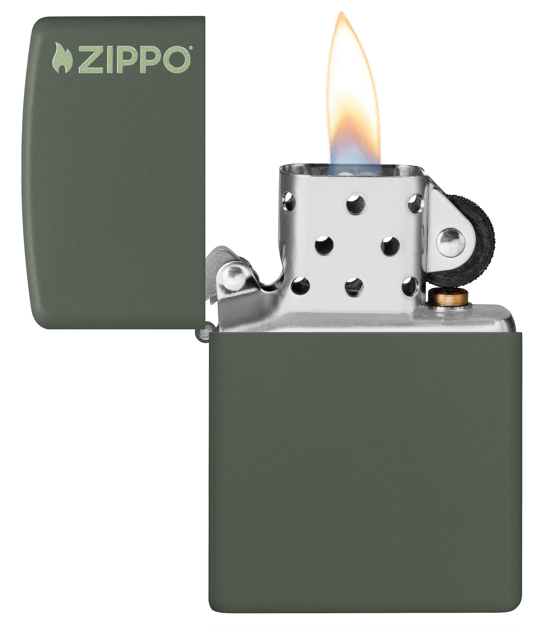Classic Green Matte Zippo Logo - Image 3