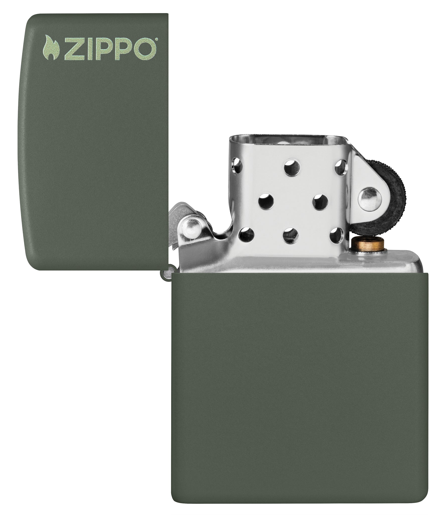 Classic Green Matte Zippo Logo - Image 4