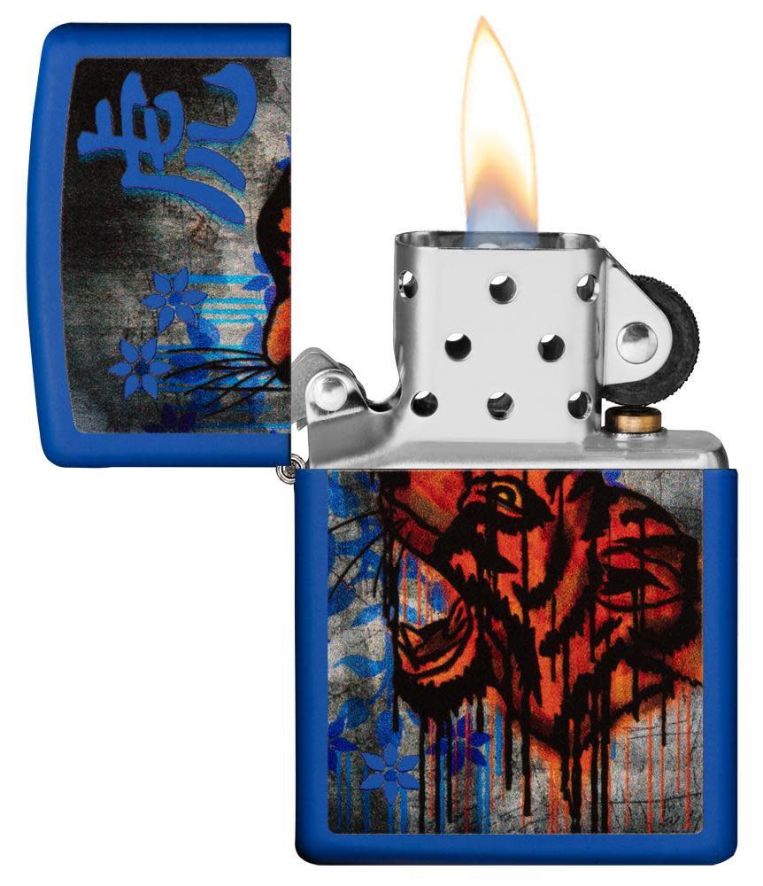 Royal Blue Colorful Tiger Design - Image 3