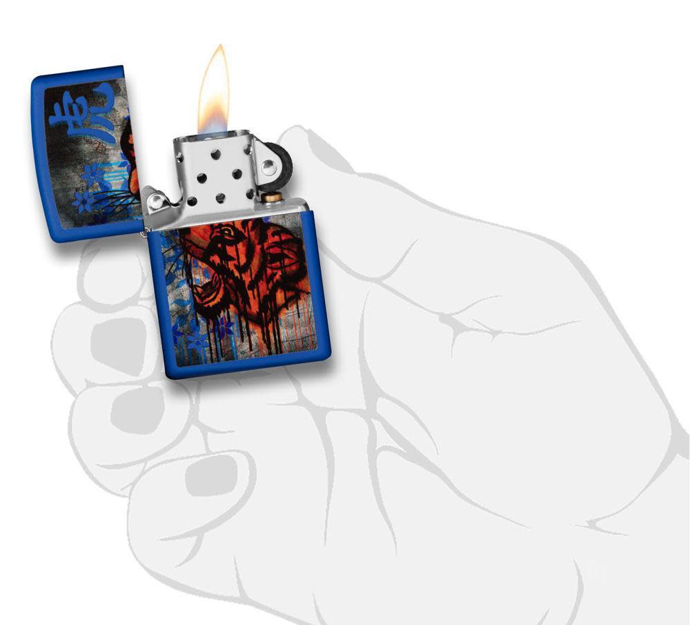 Royal Blue Colorful Tiger Design - Image 4