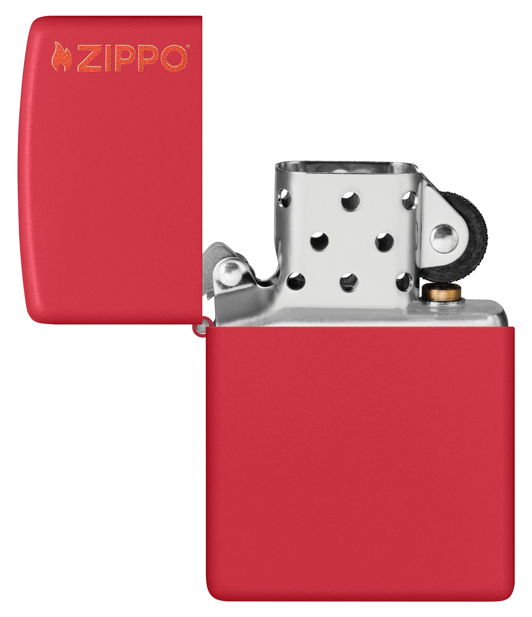 Classic Red Matte Zippo Logo - Image 4