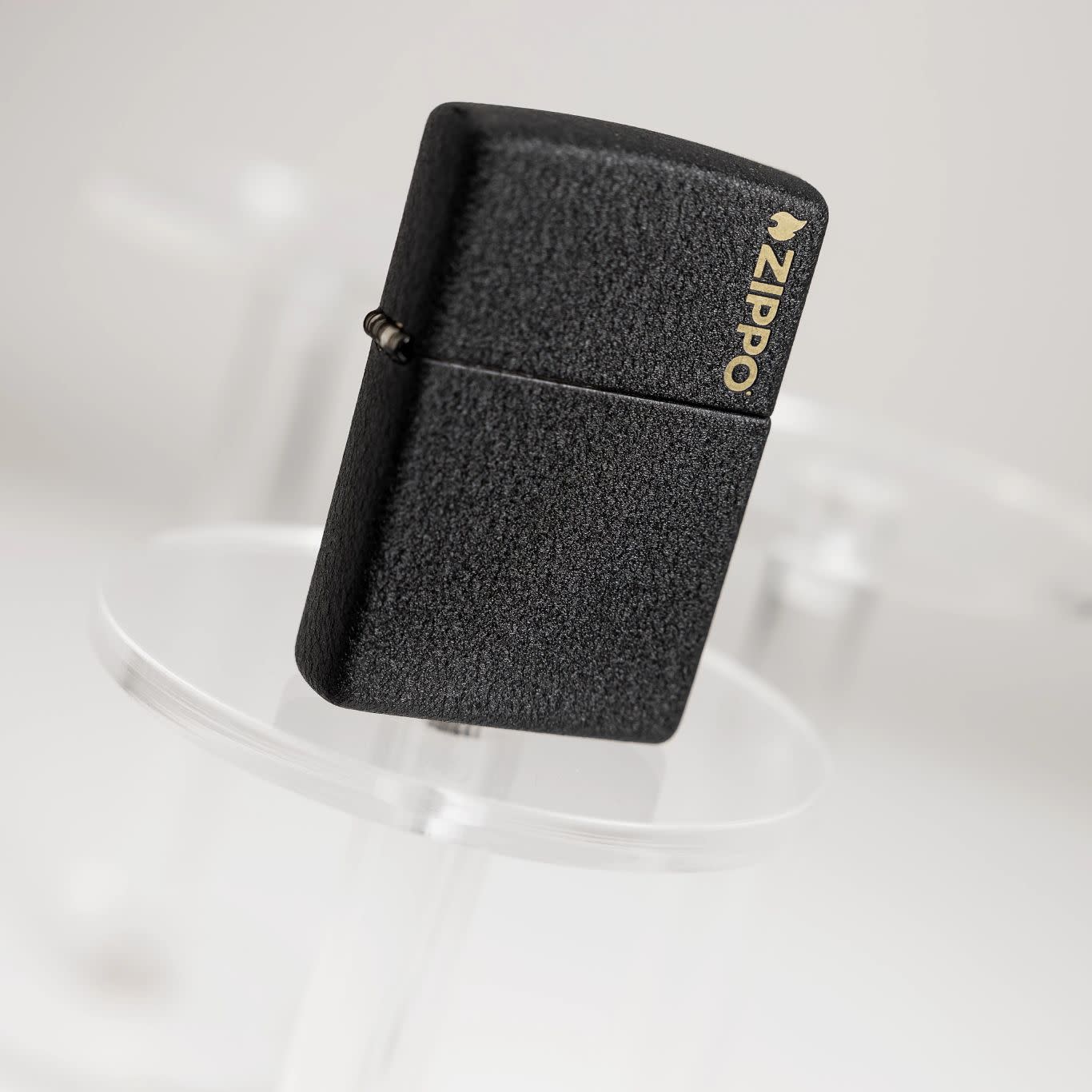 Alternative view of Classic Black Crackle Zippo Logo