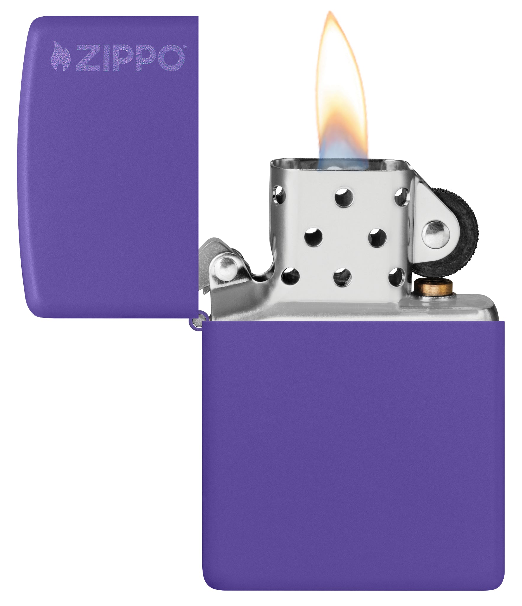 Classic Purple Matte Zippo Logo - Image 4