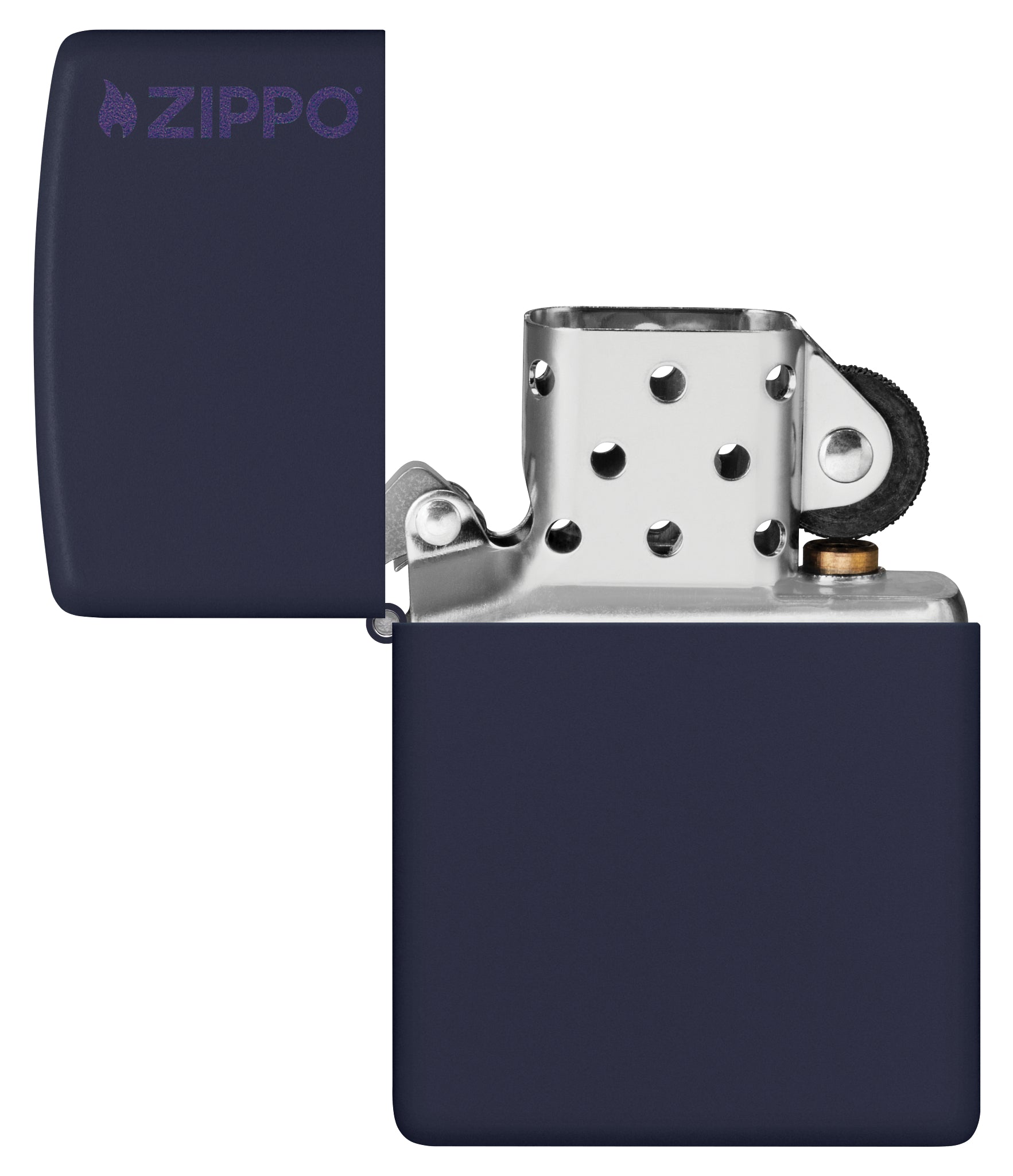 Classic Navy Matte Zippo Logo - Image 4