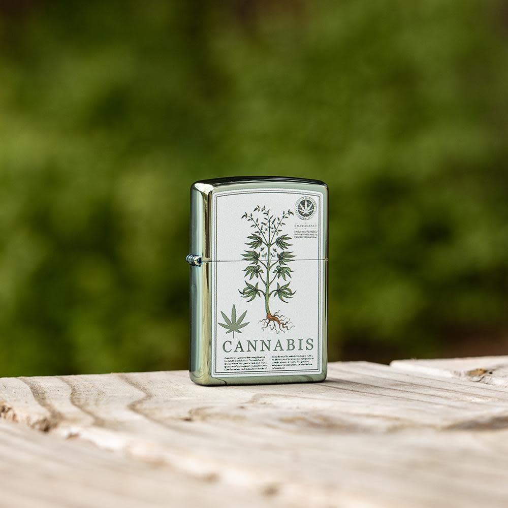 Alternative view of High Polish Green Cannabis Design