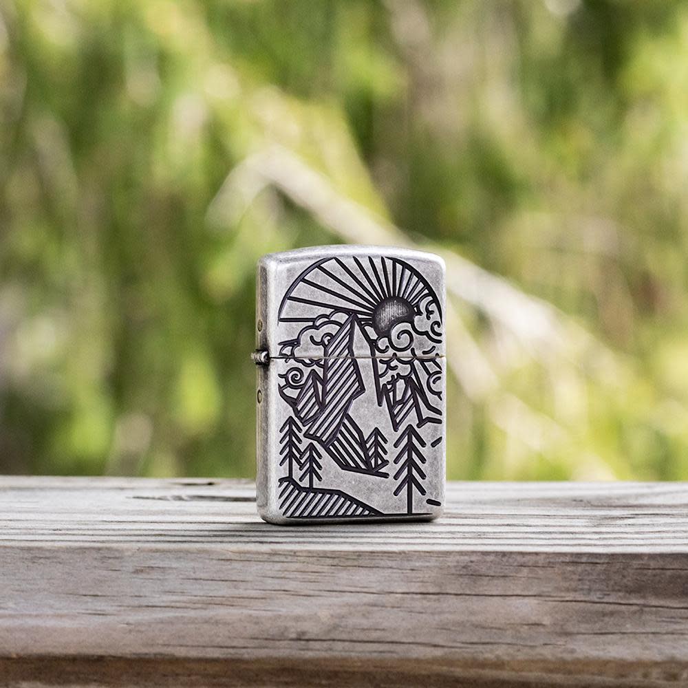Alternative view of Armor Antique Silver Mountain Design