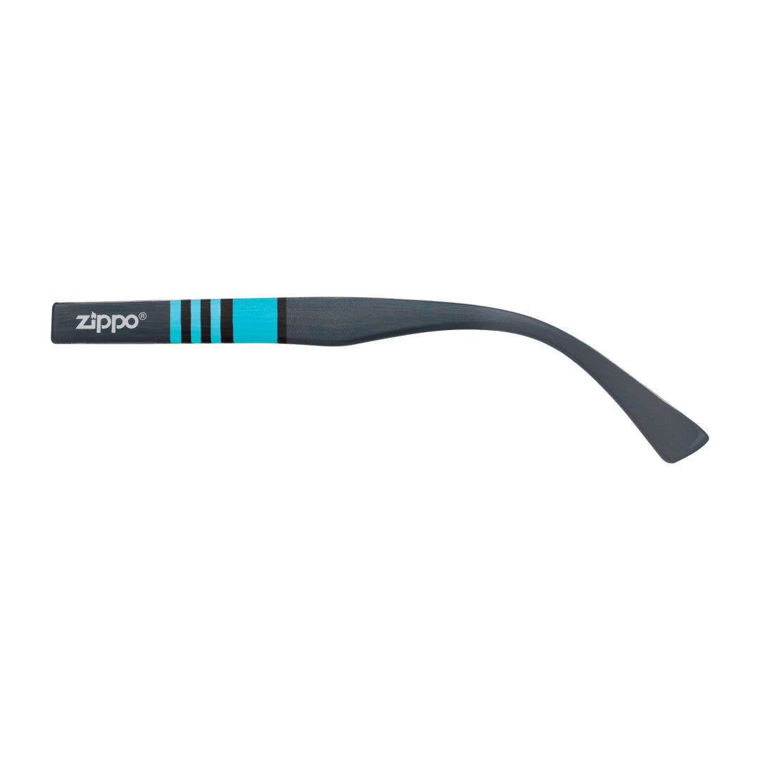 Alternative view of Striped Temple Reading Glasses - Blue