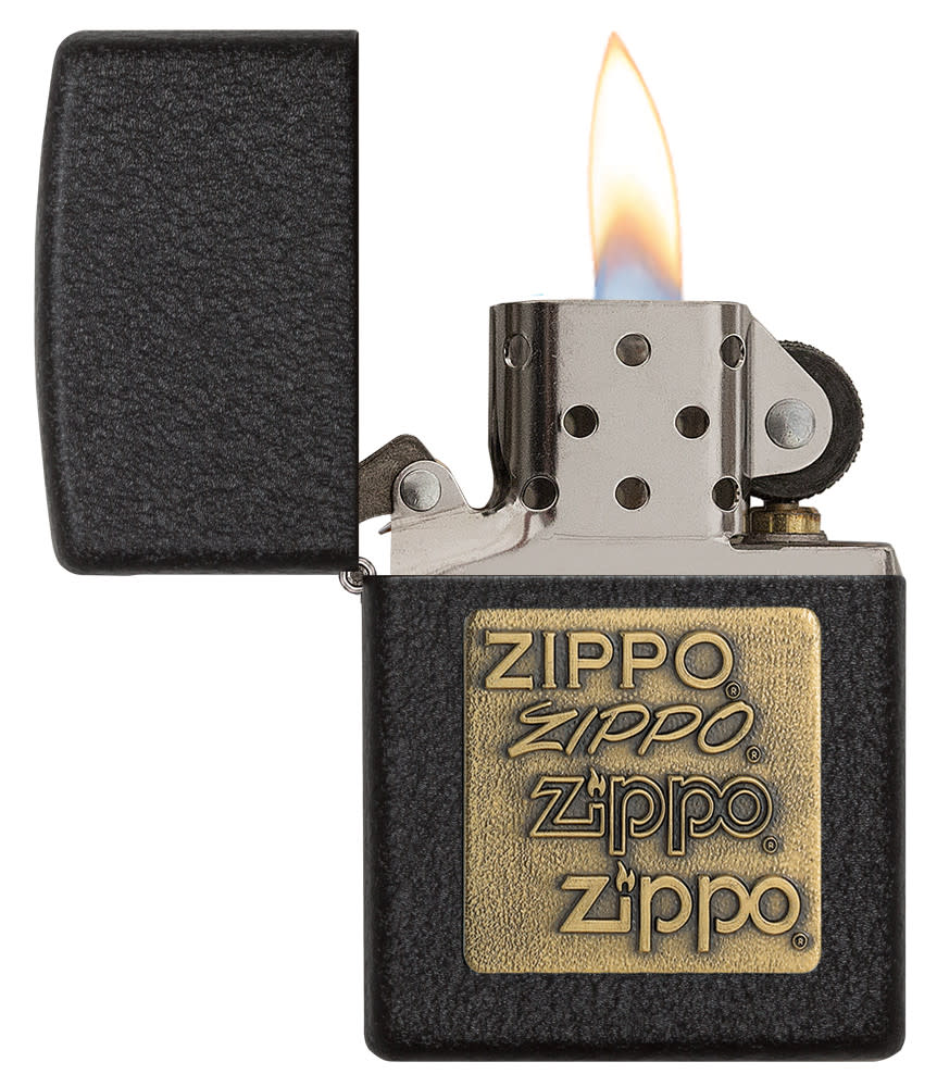 Black Crackle Gold Zippo Logo - Image 3