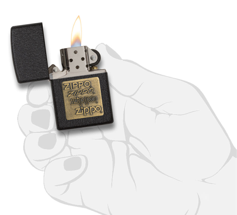 Black Crackle Gold Zippo Logo - Image 4