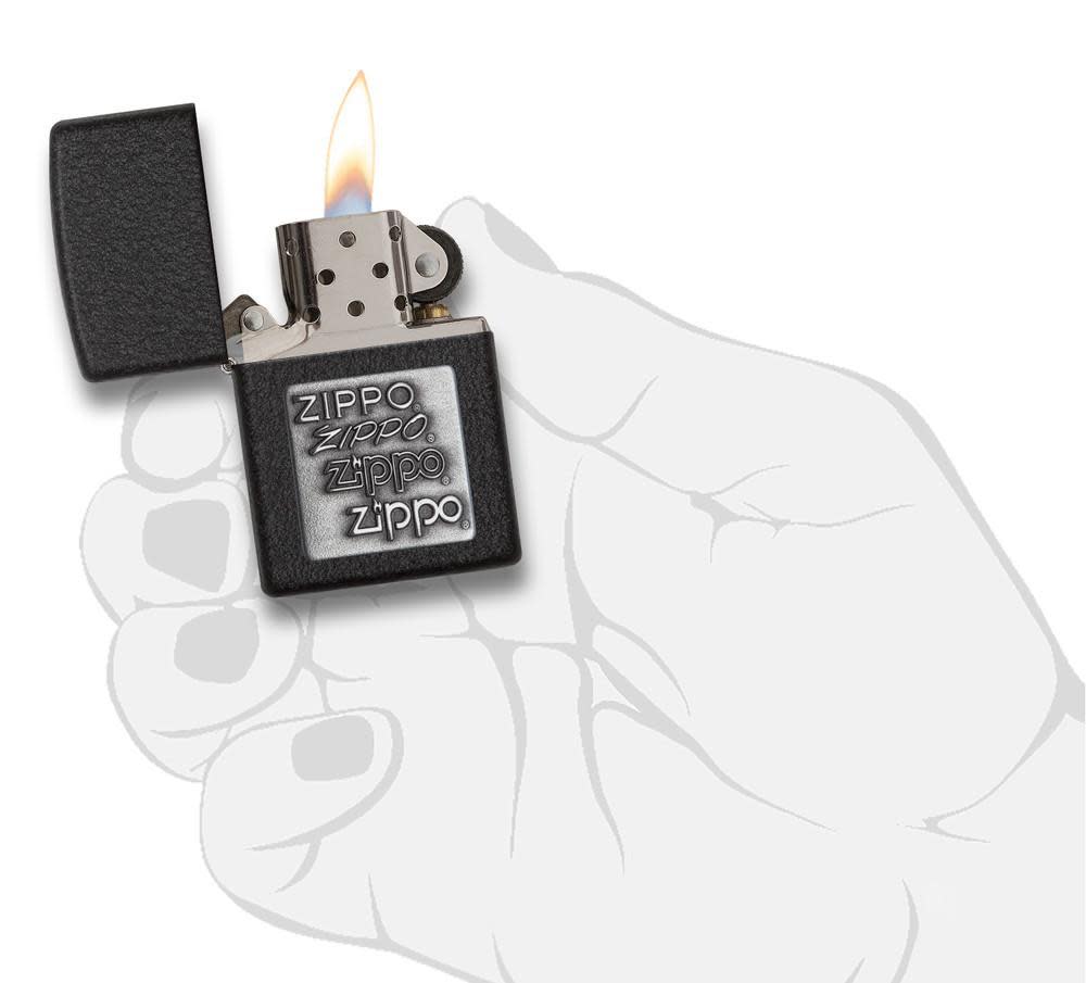 Black Crackle Silver Zippo Logo - Image 3