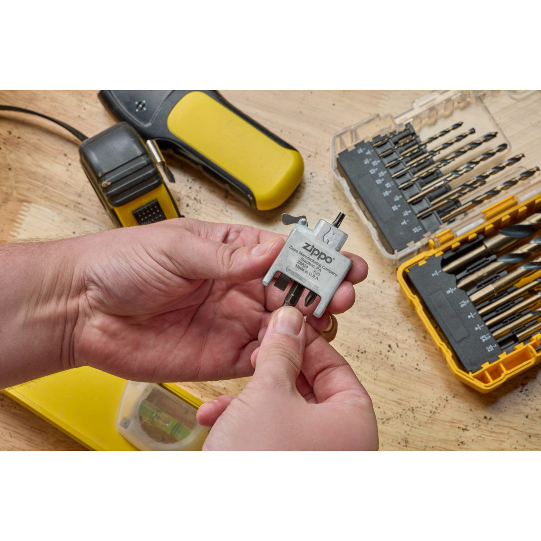 Alternative view of Bit Safe Screwdriver with Brushed Chrome Case