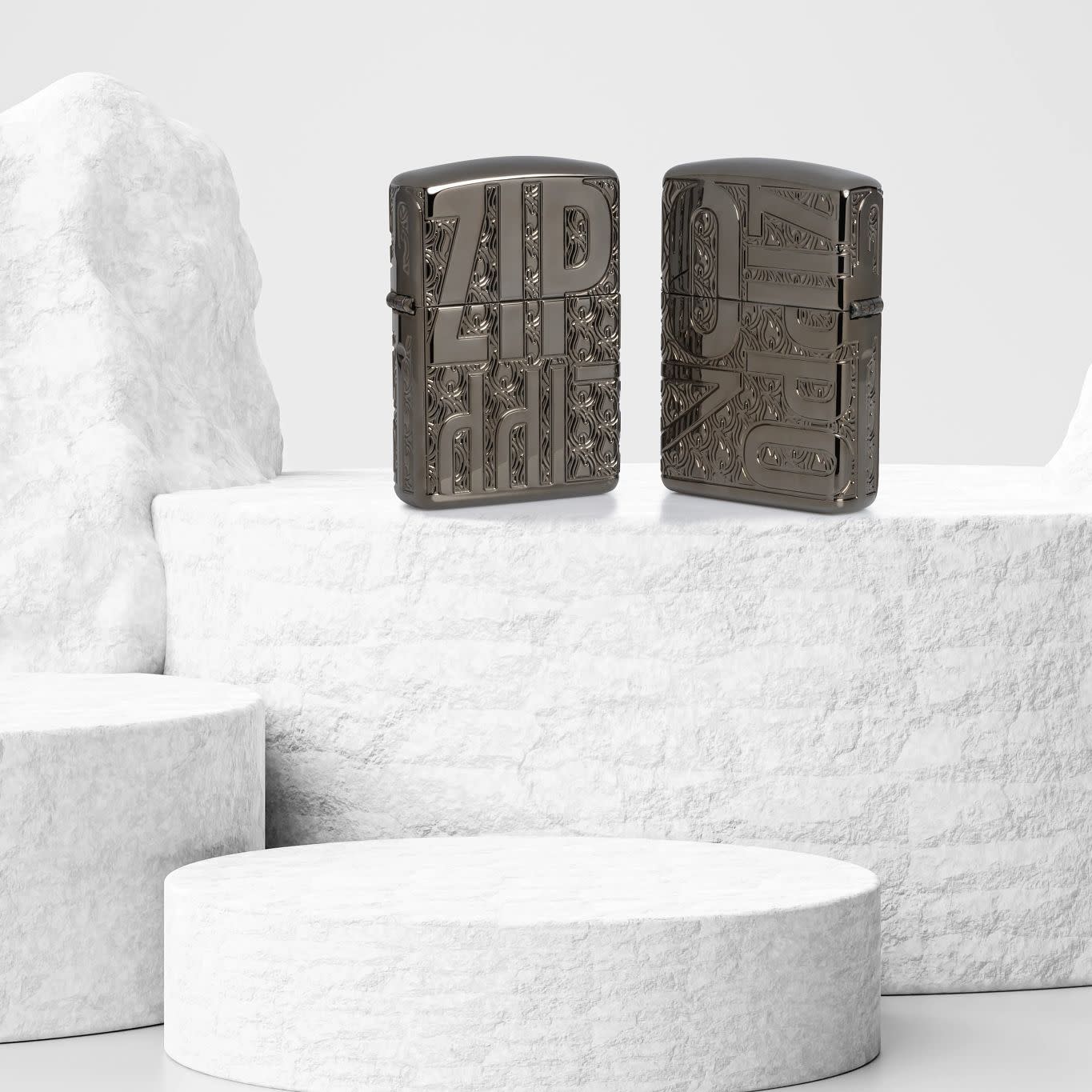 Alternative view of Reverse Carve Zippo Design