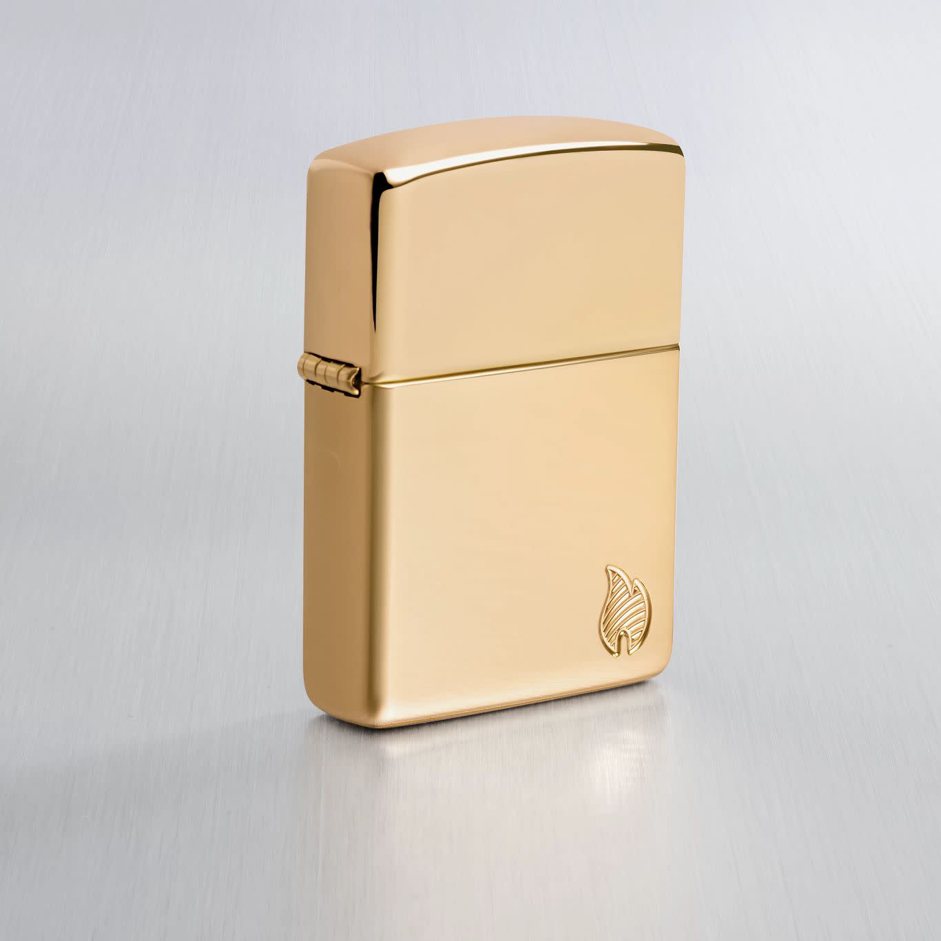 Alternative view of Armor High Polish Brass Flame Design