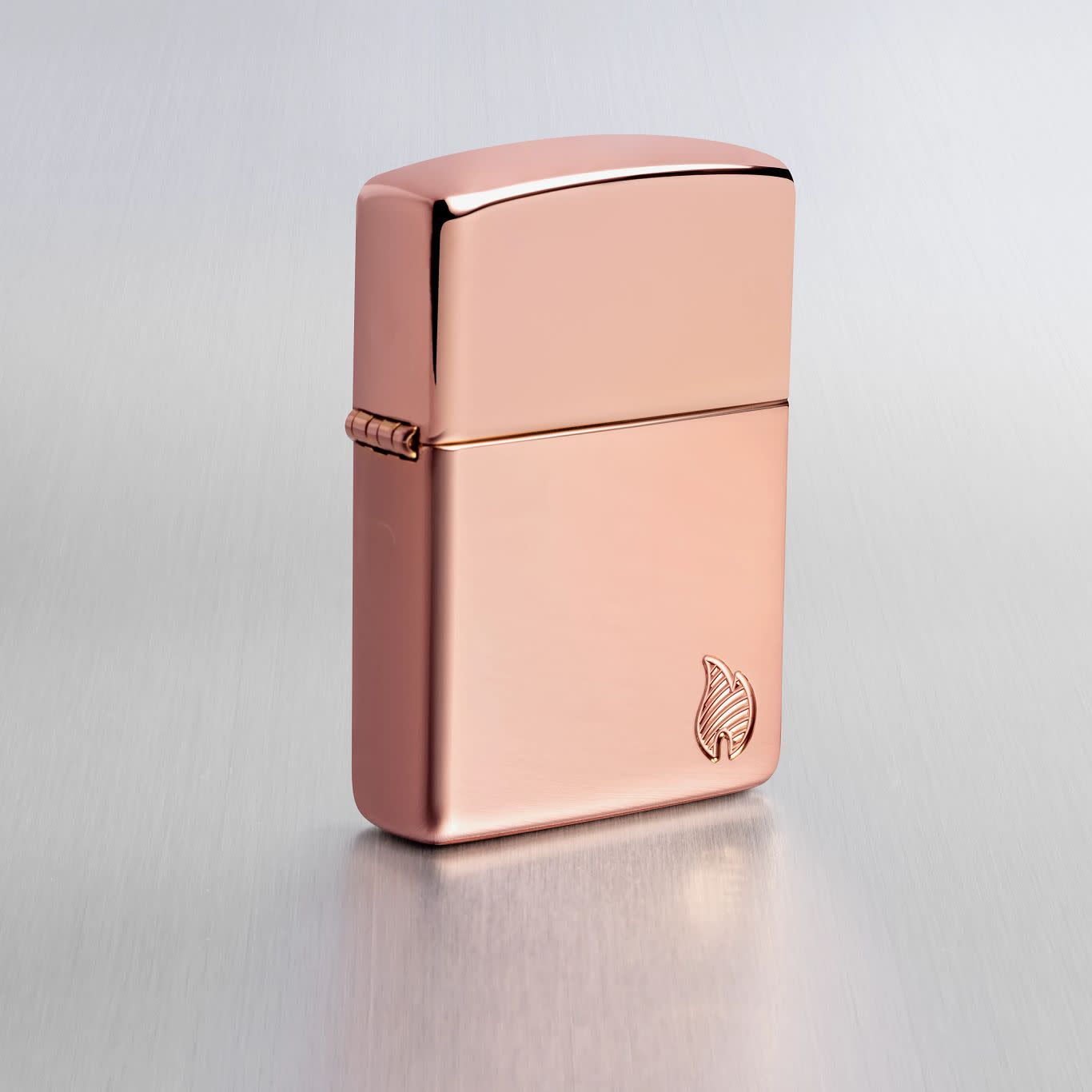 Alternative view of Armor High Polish Rose Gold Flame Design