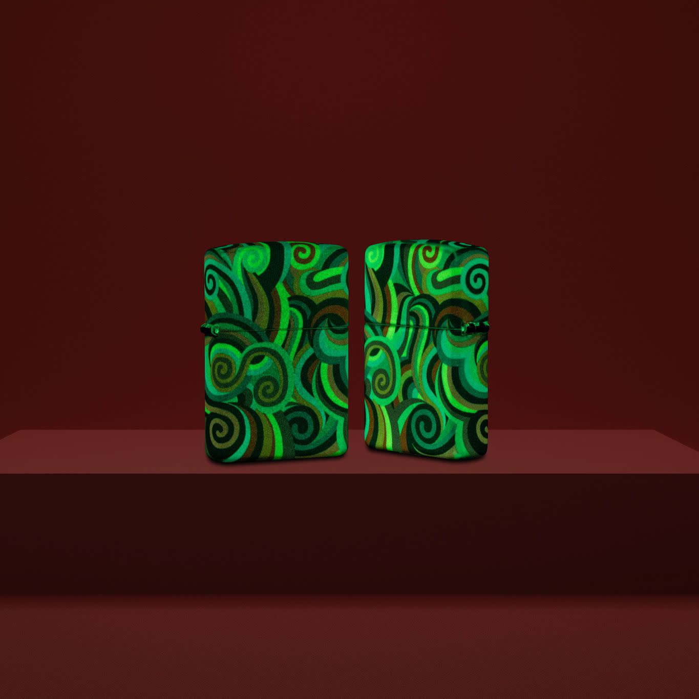Alternative view of Rietveld Glowing Swirls Design
