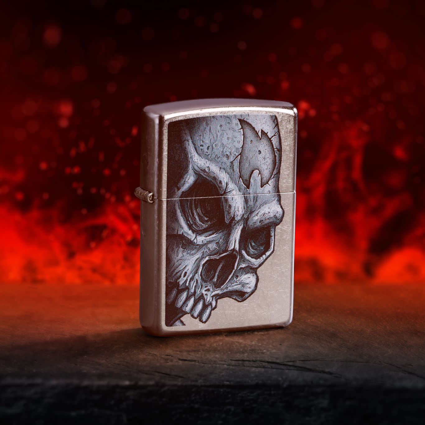 Alternative view of Skull and Flame Design