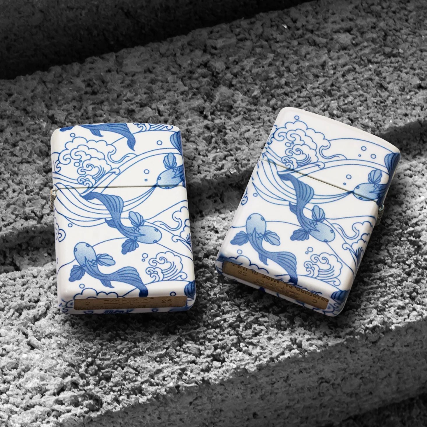Alternative view of Porcelain Koi Design