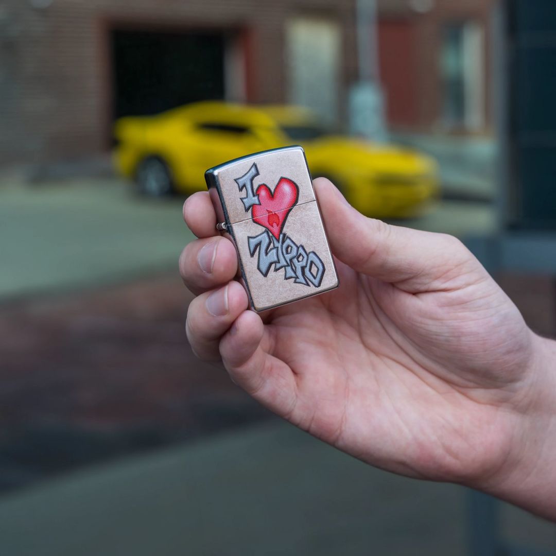 Alternative view of I Love Zippo Design