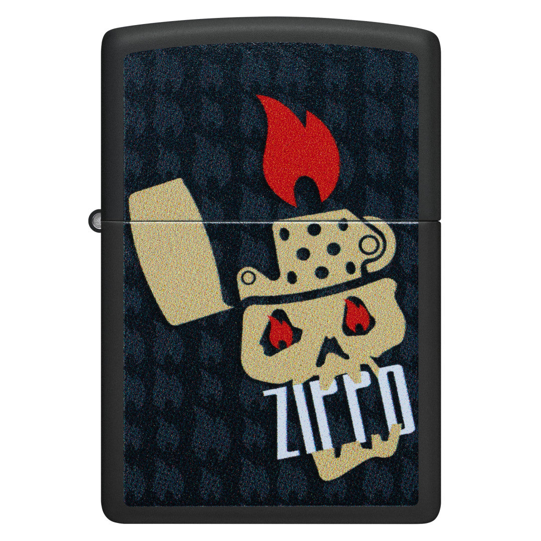 Alternative view of Skull and Flames Design