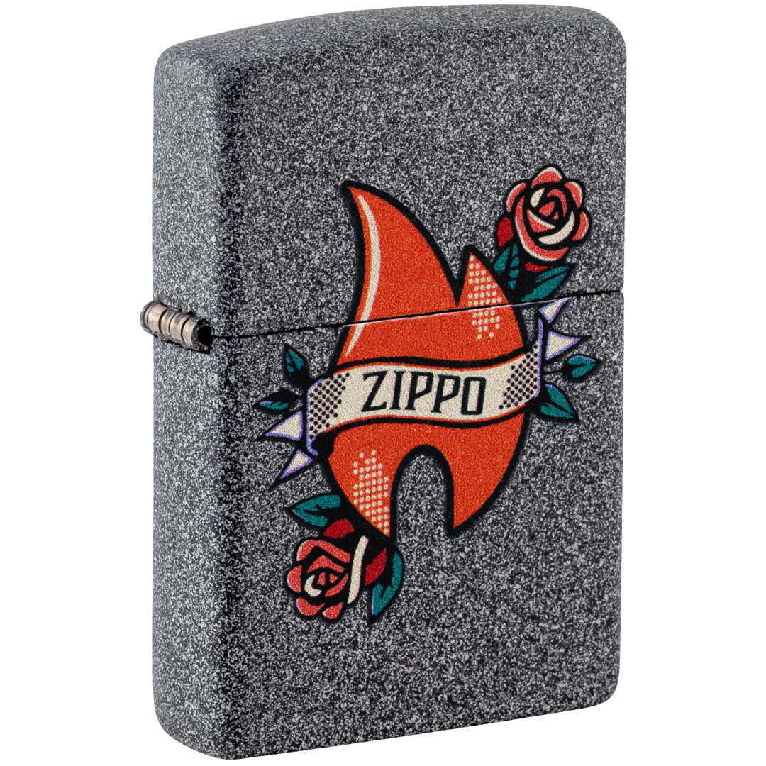 Zippo Flame Tattoo Design