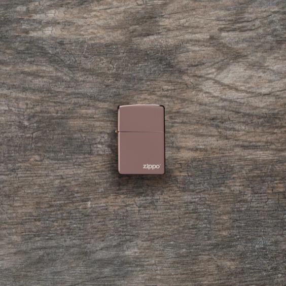 Alternative view of Classic High Polish Rose Gold Zippo Logo