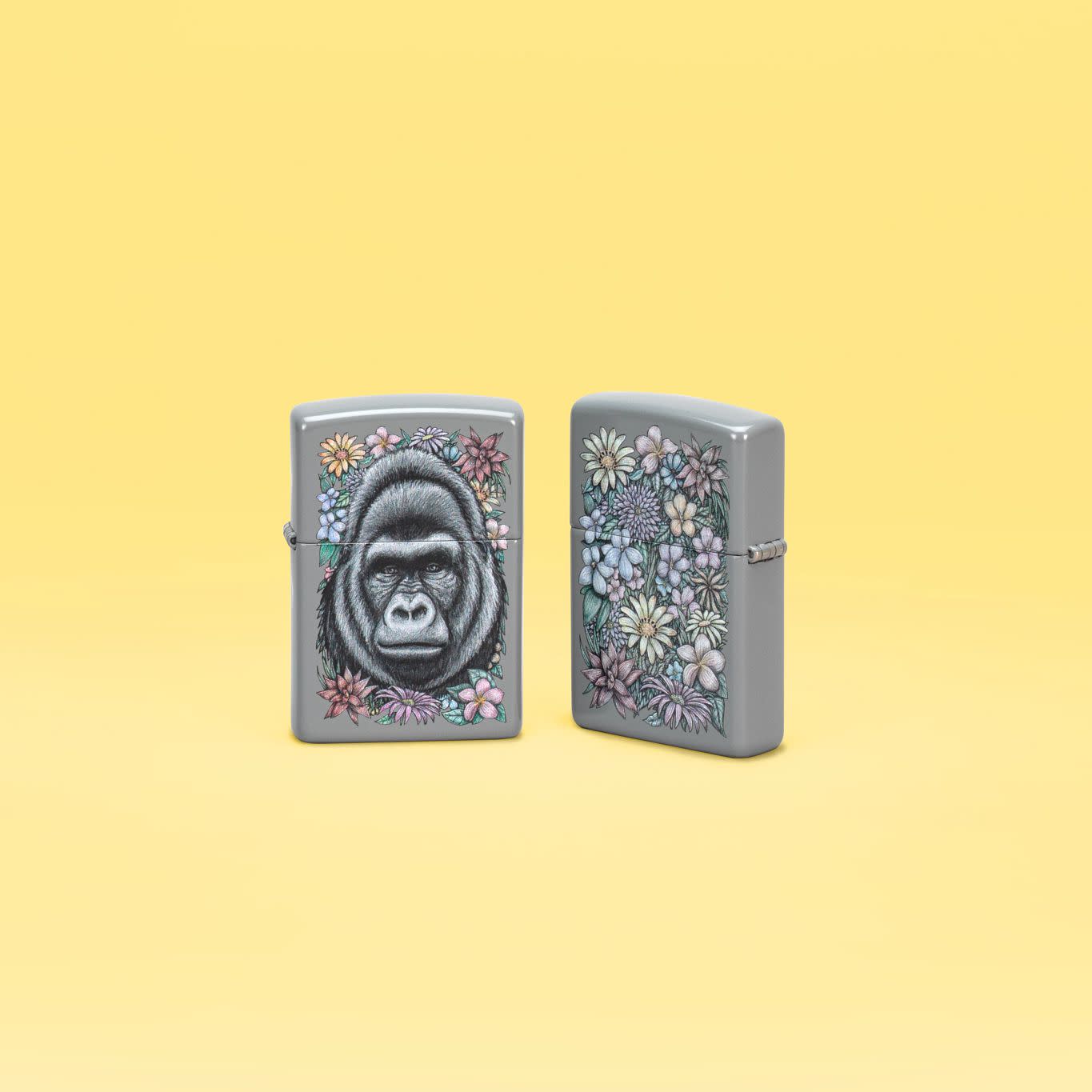 Alternative view of Floral Gorilla Design