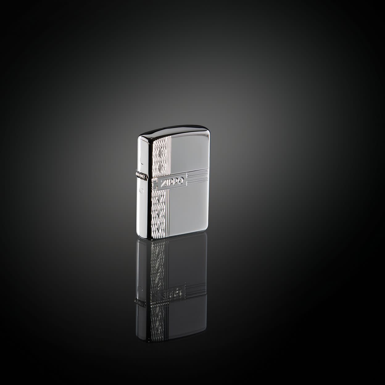 Alternative view of Sterling Silver Zippo Diamond Design