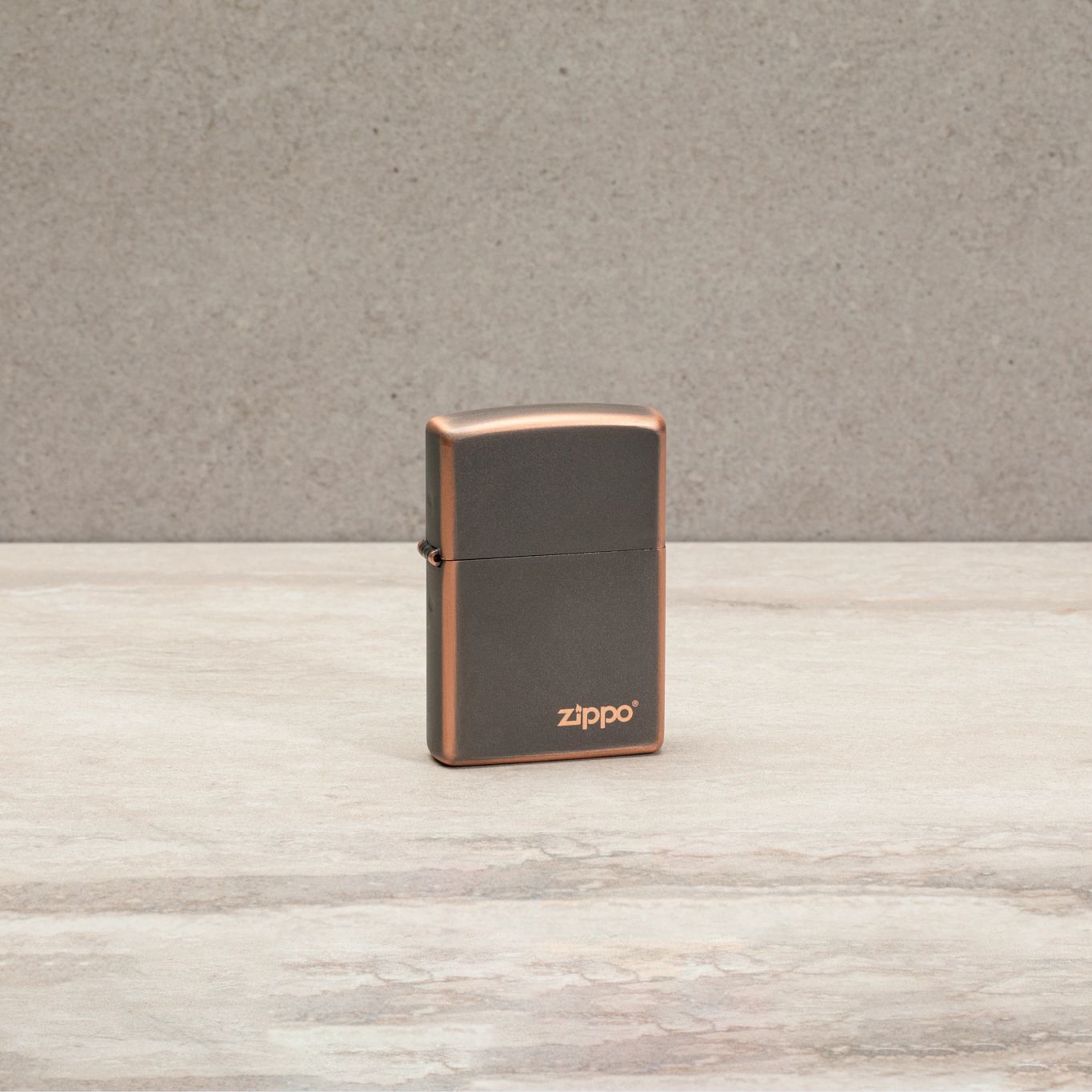 Alternative view of Rustic Bronze Zippo Logo