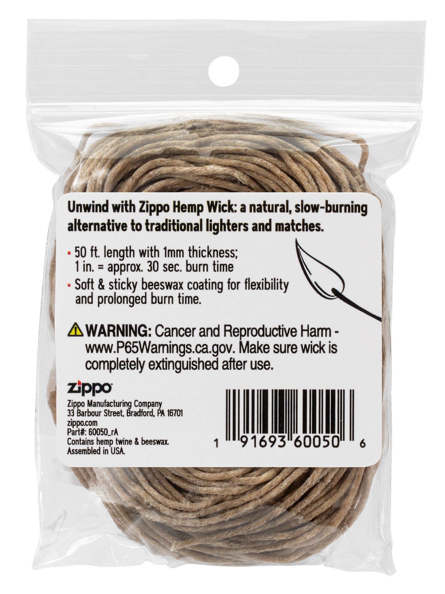 Alternative view of Hemp Wick