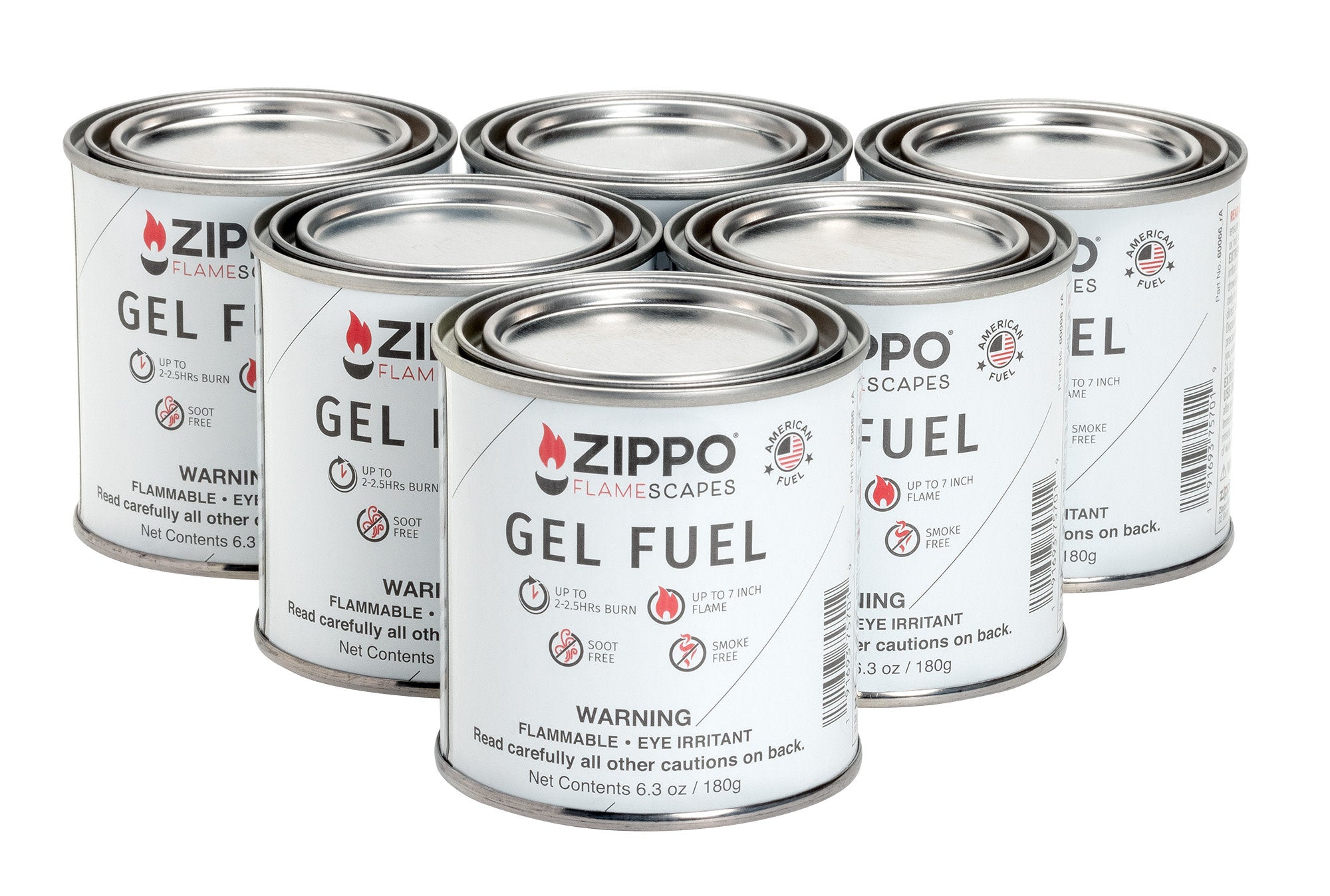 Zippo FlameScapes Gel Fuel 180g (6 pack, Standard)