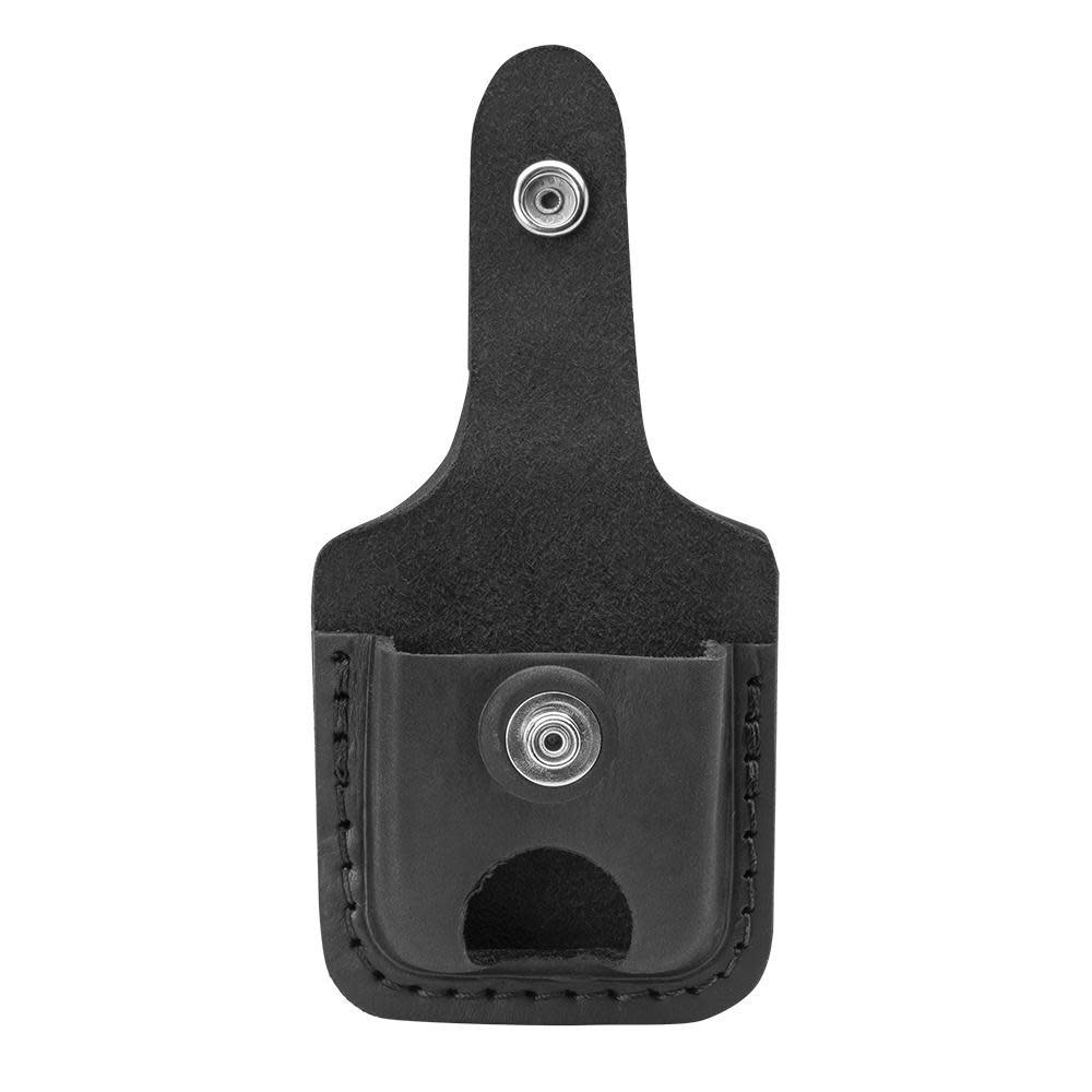 Alternative view of Black lighter Pouch- Thumb Notch